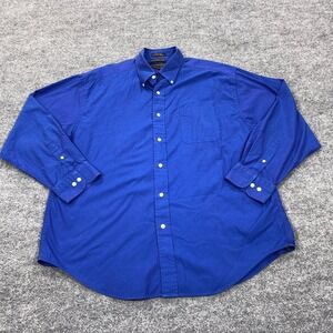 Alexander Julian Colours Button Down Mens XL Blue 80/2 Ply Pinpoint Oxford Shirt
